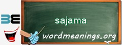 WordMeaning blackboard for sajama